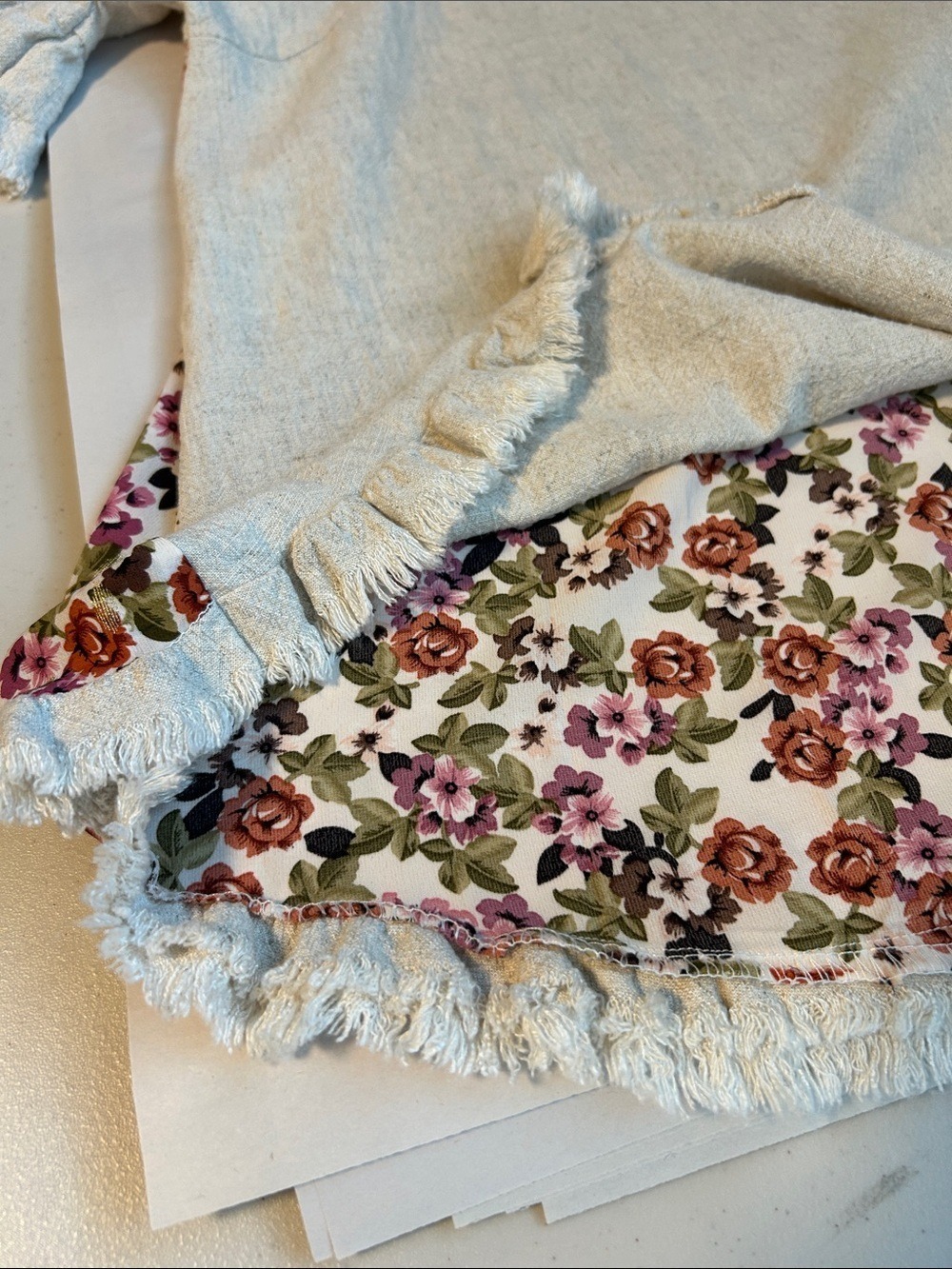 Umgee Linen Blend Floral Top Oversized - Picture 8 of 13